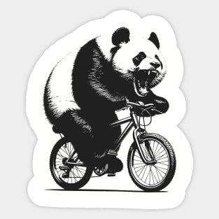 Cycling Panda Sticker